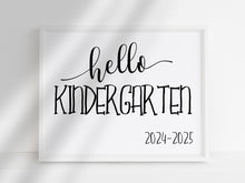 Hello Kindergarten Sign, First Day Of Kindergarten, PRINTABLE, Instant Download