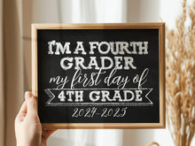 First Day Of 4th Grade Sign Fourth Grade Sign PRINTABLE School 1st Chalkboard 2024