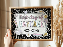 First Day Of Daycare Sign Pastel PRINTABLE, First Day Of School Sign For Girl 1st Day Photo Prop