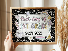 First Day Of First Grade Sign Pastel PRINTABLE, First Day Of 1st Grade, First Day Of School Sign For Girl 1st Day Photo Prop