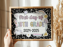 First Day Of 10th Grade Sign Pastel PRINTABLE, First Day Of Tenth Grade, First Day Of School Sign For Girl 1st Day Photo Prop