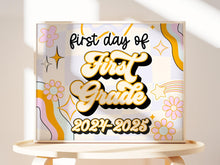 PRINTABLE First Day Of First Grade Sign Retro 1st Grade School Sign