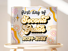 PRINTABLE First Day Of Second Grade Sign Retro 2nd Grade School Sign