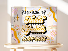 PRINTABLE First Day Of Third Grade Sign Retro 3rd Grade School Sign