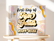 PRINTABLE First Day Of 5th Grade Sign Retro Fifth Grade School Sign