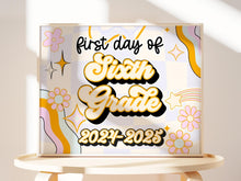 PRINTABLE First Day Of Sixth Grade Sign Retro 6th Grade School Sign