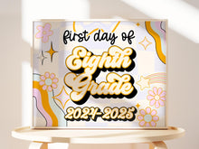 PRINTABLE First Day Of 8th Grade Sign Retro Eighth Grade School Sign