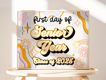 PRINTABLE First Day Of Senior Year Sign Retro Class Of 2025