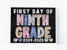 First Day Of 9th Grade PRINTABLE Sign Chalkboard Ninth Grade Back To School Sign Photo Prop Instant Download