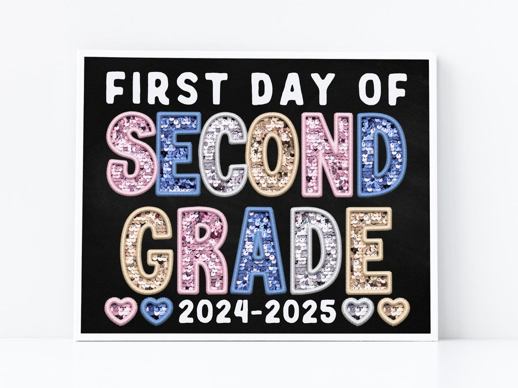 First Day Of 2nd Grade PRINTABLE Sign Chalkboard Second Grade Back To