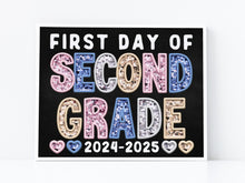 First Day Of 2nd Grade PRINTABLE Sign Chalkboard Second Grade Back To School Sign Photo Prop Instant Download