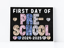 First Day Of Preschool PRINTABLE Sign Chalkboard Back To School Sign Photo Prop Instant Download