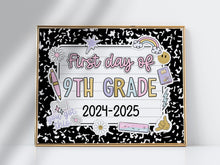 First Day Of 9th Grade Sign Pastel PRINTABLE, First Day Of Ninth Grade, First Day Of School Sign For Girl 1st Day Photo Prop