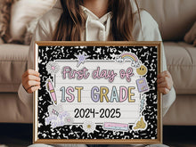 First Day Of First Grade Sign Pastel PRINTABLE, First Day Of 1st Grade, First Day Of School Sign For Girl 1st Day Photo Prop