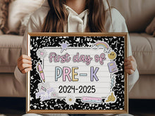 First Day Of Pre-K Sign Pastel PRINTABLE, First Day Of School Sign For Girl 1st Day Photo Prop