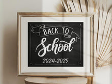 Back To School Sign Printable 2024 Chalkboard, First Day Of School Sign