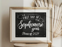 First Day Of Sophomore Year Sign Printable Chalkboard Class Of 2027