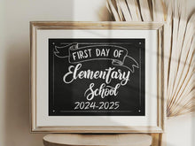 First Day Of Elementary School Sign Printable Chalkboard 2024