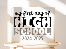 First Day Of High School Sign PRINTABLE, 9th Grade Sign, Instant Download