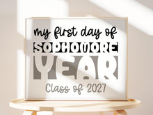 First Day Of Sophomore Year Sign, Instant Download, PRINTABLE, Class Of 2027, 1st Day Of School