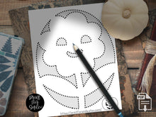 Cute Flower Pumpkin Carving Stencil Template Pattern Halloween PRINTABLE