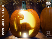 Cute Dinosaur Pumpkin Carving Stencil Template Pattern Halloween PRINTABLE