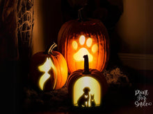 Cat Dog Pumpkin Carving Stencil Set - Printable Halloween Jack O' Lantern Templates - Instant Download