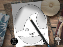 Cute Witch Hat Pumpkin Carving Stencil Template Pattern Halloween PRINTABLE