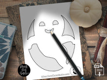 Cute Ghost Pumpkin Stencil Carving Template Pattern Halloween PRINTABLE