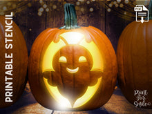 Cute Bumblebee Pumpkin Carving Stencil Template Pattern Halloween PRINTABLE