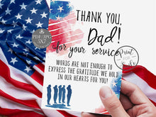Veterans Day Card For Dad PRINTABLE Gift