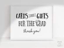PRINTABLE Cards And Gifts For The Grad Sign, Graduation Party Decor