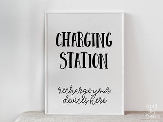 PRINTABLE Charging Station Sign Graduation Sign, Grad Party Decor, Table Sign