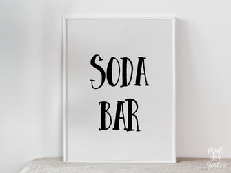 PRINTABLE Soda Bar Sign, Graduation Sign, Party Decorations, Table Sign, Grad Party Decor