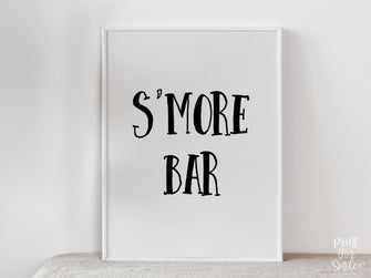 PRINTABLE S'more Bar Sign Graduation Party Decorations, Grad Party Decor, Table Sign