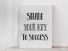 PRINTABLE Share Your Key To Success Sign, Grad Party Decor, Table Sign, College Graduation Sign