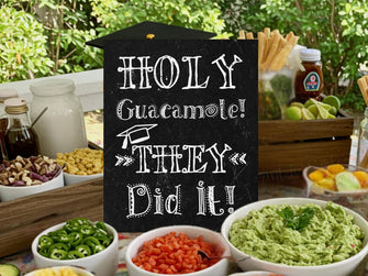 Holy Guacamole They Did It Sign Printable Graduation Party Decorations Fiesta