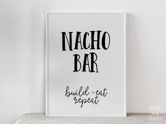 Nacho Bar Sign PRINTABLE Grad Party Decor, Graduation Sign, Table Sign Decorations