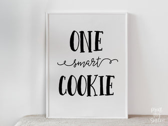 PRINTABLE Graduation One Smart Cookie Sign, Graduation Sign, Party Decorations, Grad