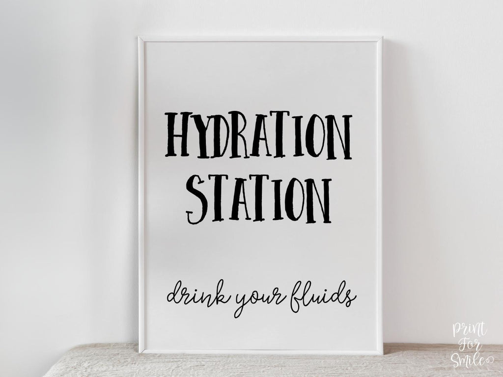 PRINTABLE Hydration Station Sign Drink Your Fluids Graduation Party Si