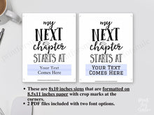 My Next Chapter Graduation Sign Starts At PRINTABLE Party Decorations, Personalizable DIY