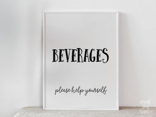 PRINTABLE Beverages Sign, Graduation Sign, Graduation Party Decorations, Table Sign, Grad Party Decor