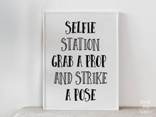 PRINTABLE Selfie Station Sign, Photo Booth Sign,  Graduation Decor, Grad Party Decorations, Graduation Sign
