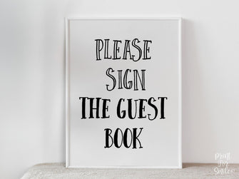 Please Sign The Guest Book PRINTABLE Sign, Graduation Decor, Grad Party Decorations, Graduation Sign
