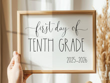 First Day Of 10th Grade Sign Tenth PRINTABLE Back To School Sign Photo Prop
