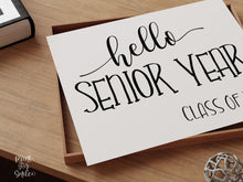 Hello Senior Year Sign, First Day Of Senior Year, PRINTABLE, Instant Download
