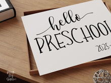 Hello Preschool Sign, First Day Of Preschool, PRINTABLE, Instant Download