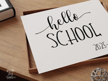 Hello School Sign, First Day Of School, PRINTABLE, Instant Download