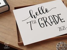 Hello 7th Grade Sign, First Day Of 7th Grade, PRINTABLE, Instant Download