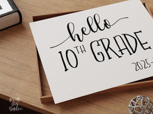 Hello 10th Grade Sign, First Day Of 10th Grade, PRINTABLE, Instant Download